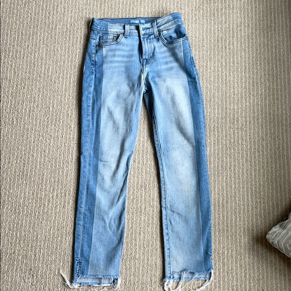 Two toned 7 for all mankind jeans
